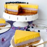 Tort cu mousse de afine si mango