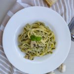 fettuccine cu spanac si ciuperci
